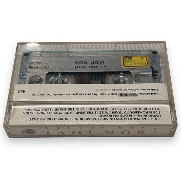 Bon Jovi New Jersey Turkish Release First Edition 1988 Cassette 836345-4 RARE! - Picture 14 of 15